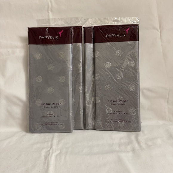 Papyrus Glitter Polka Dot Tissue Paper Lot - Picture 2 of 3